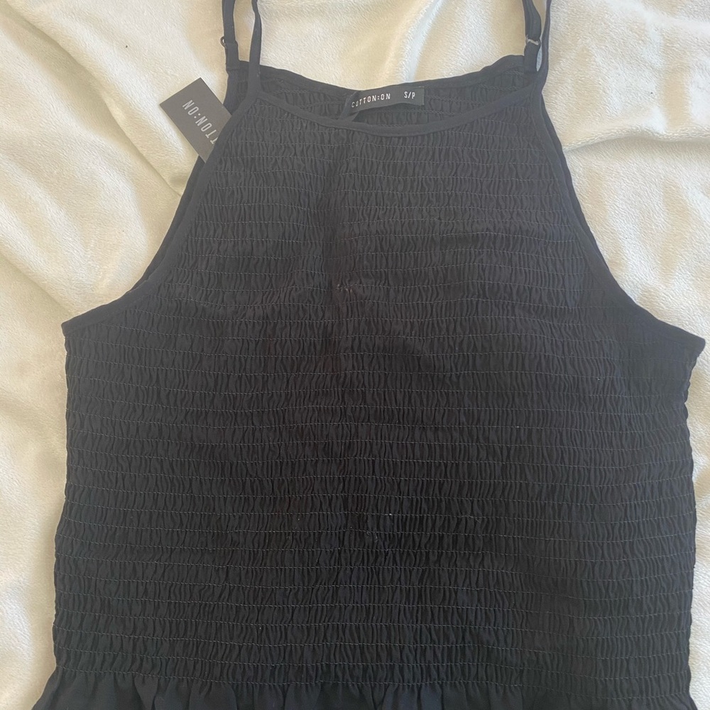 Black halter tank